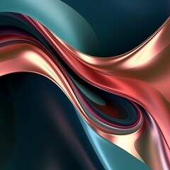 Metallic abstract wavy liquid background layout ,luxury design  