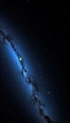 Fototapeta premium Night sky with stars and nebula. Elements of Galaxy, generative Ai