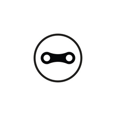 Obraz premium chain security logo technology vector design tech