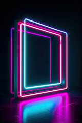 A neon frame - Generative AI