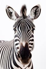 Fototapeta na wymiar A photo of a Zebra on white background