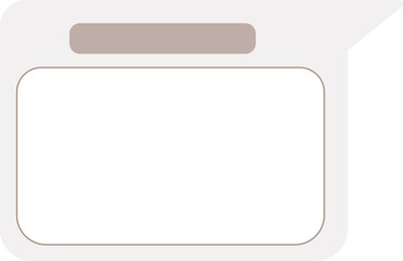 beige UI simple vector illustration