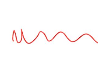 red wire cable of usb and adapter isolated on white background.Electronic Connector.Selection focus.