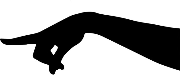 Silhouette illustration hand vector