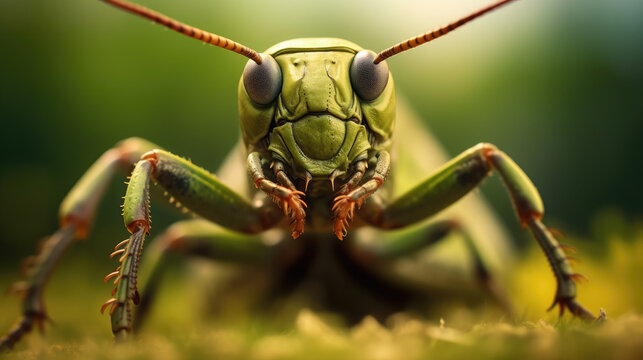 Beautiful close-up Picture of a Locust, Nature Photography, Illustration
