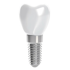 Dental implant model of molar tooth, cut out, as a concept of implantation teeth and dental surgery. Based on Generative AI - obrazy, fototapety, plakaty