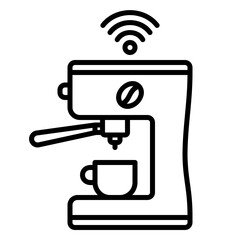 Automatic smart coffee maker icon