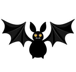 Halloween Bat Cartoon, Happy Halloween Decorative Elements, Bat Cartoon Characters 