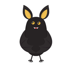 Halloween Bat Cartoon, Happy Halloween Decorative Elements, Bat Cartoon Characters 