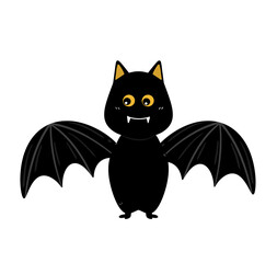 Halloween Bat Cartoon, Happy Halloween Decorative Elements, Bat Cartoon Characters 