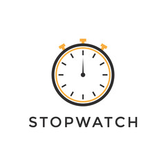 Simple stopwatch logo design template