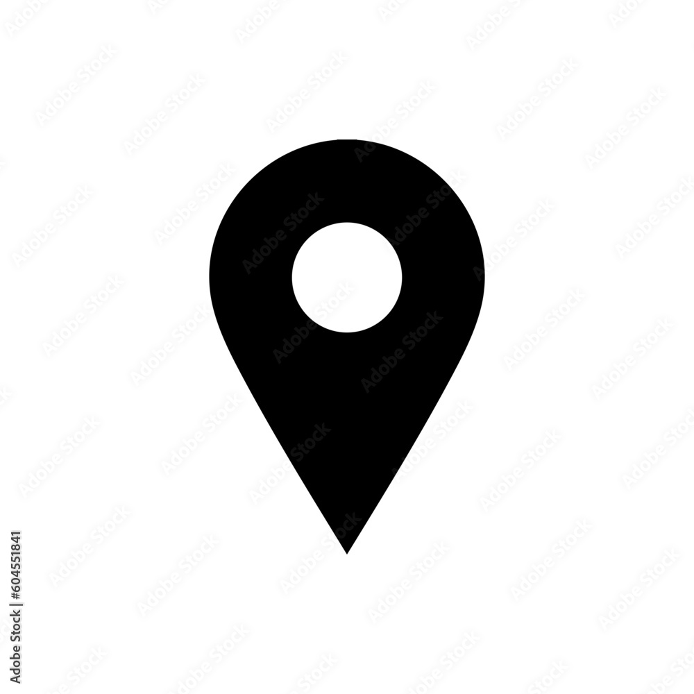 Poster location icon pin sign, map pointer place marker icons. web vector icon