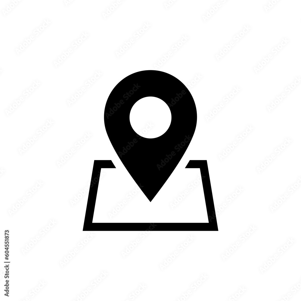 Poster location icon pin sign, map pointer place marker icons. web vector icon