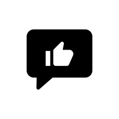 Fototapeta premium thumb up icon in speech bubble icon, like icon button. Recommend, favorite icon symbol. web vector icon