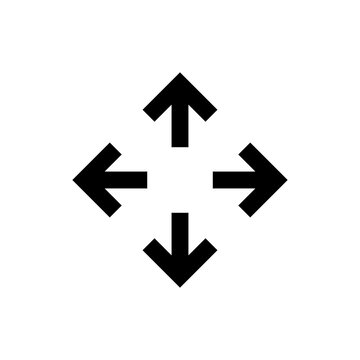drag move icon with four arrows direction symbol. web vector icon