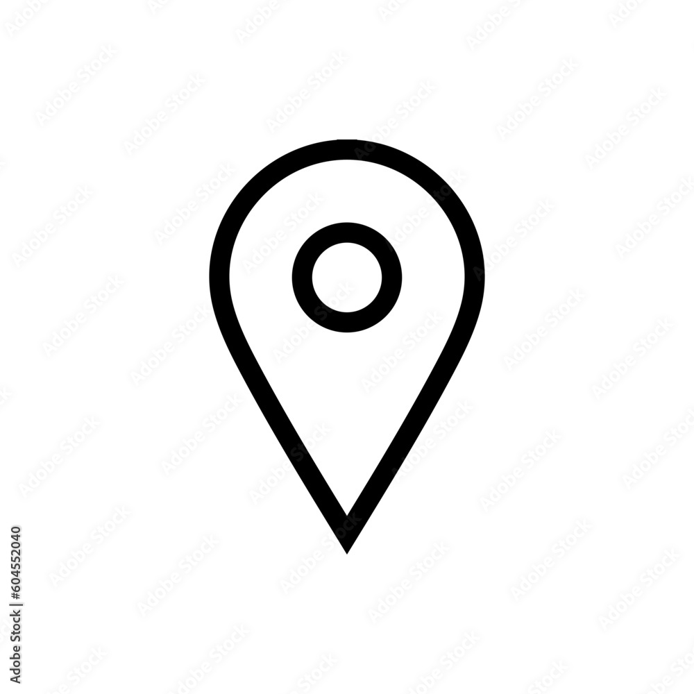 Aufkleber location icon pin sign, map pointer place marker icons. web vector icon