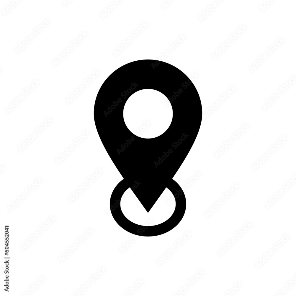 Poster location icon pin sign, map pointer place marker icons. web vector icon
