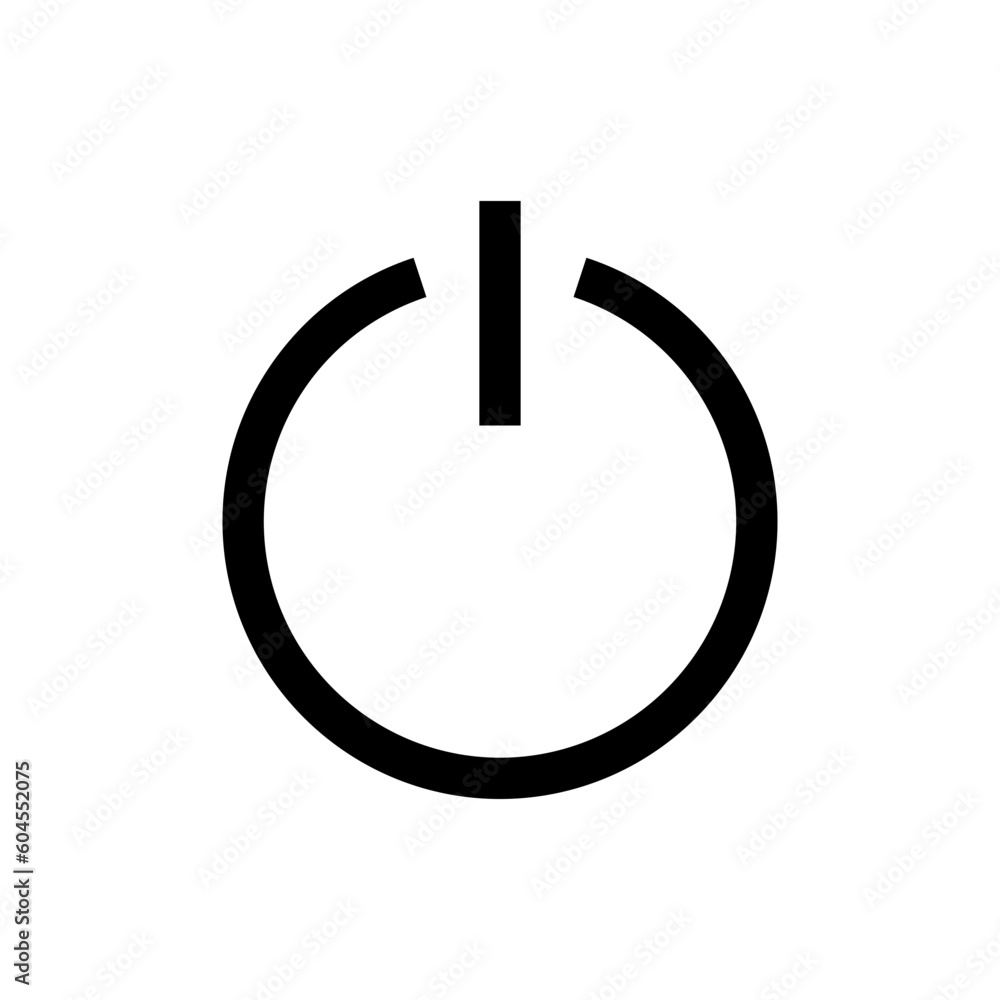 Poster power icon symbol. switch on and switch off icons , press start button . on off icon. web vector icon