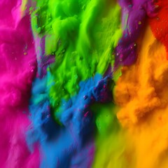 Colorful rainbow holi paint splash color powder explosion intricate 2k