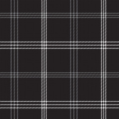 Monochrome Classic Plaid textured Seamless Pattern