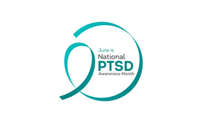 PTSD awareness month is observed every year in june. june is national PTSD awareness month. Vector template for banner, greeting card, poster with background. Vector illustration.