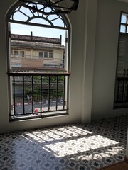 Photo of the interior of the window building Sino-Portuguese style