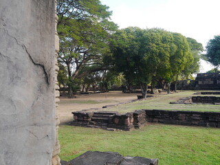 ancient architectural structure Photos  Prasat Hin Phimai in Thailand on December 31, 2022. Suitable for making travel media pictures.