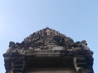 ancient architectural structure Photos  Prasat Hin Phimai in Thailand on December 31, 2022. Suitable for making travel media pictures.