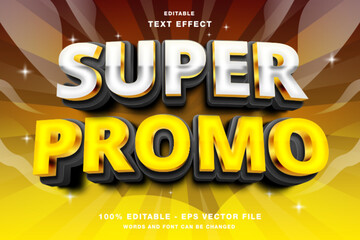 Super Promo 3d Editable Text Effect
