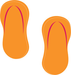 Summer beach slippers, flip flops. 