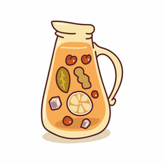 Lemonade vector cartoon illustration isolated on a white background.