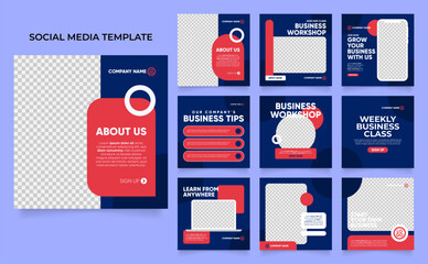 Social media template business agency for digital marketing and business sale promo. furniture or fashion advertising. promotional banner vector frame