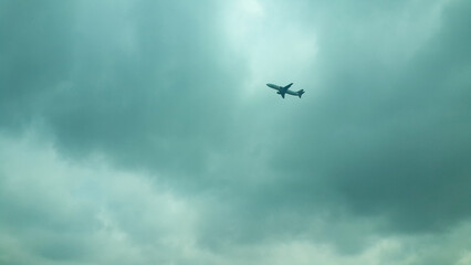 Airplane is Takingof from Pudong International Airport (PVG) in Shanghai, China