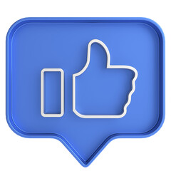 Obraz premium Like icon. Like button. 3D illustration.