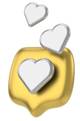 Like button. Like icon. 3D illustration.