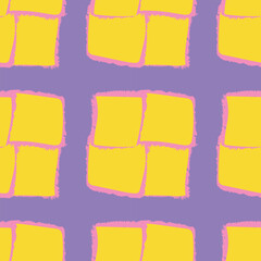 Colourful Geometric Squares Seamless Pattern Design