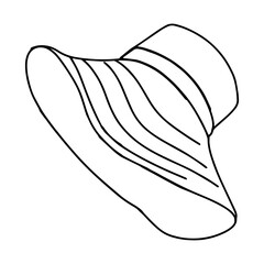 Panama drawn in line art style. Vector illustration.