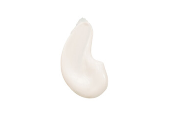 Sample of white beauty lotion product. Cosmetic cream isolated