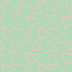 Pastels Geometric Triangles Seamless Pattern Design