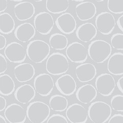 Monochrome Geometric Circles Seamless Pattern Design