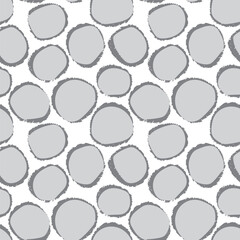 Monochrome Geometric Circles Seamless Pattern Design