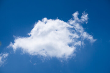 White clouds in the sky isolated