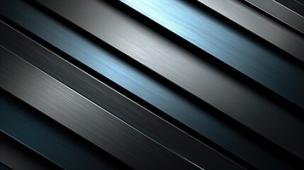 Obraz premium Metallic abstract, an artistic representation of flowing lines and metallic hues