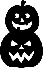 Jack o lantern silhouette icon