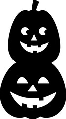 Jack o lantern silhouette icon