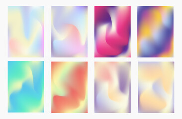Set of abstract colorful backgrounds