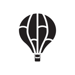 Hot air balloon vector icon. Flying air balloon flat sign design. Air Balloon symbol pictogram. UX UI icon