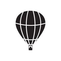 Obraz premium Hot air balloon vector icon. Flying air balloon flat sign design. Air Balloon symbol pictogram. UX UI icon