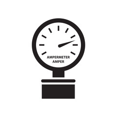 Vector meter icon. Gauge meter sign. Barometer symbol. Circle indicator meter pictogram. Tachometer flat sign design. UX UI icon