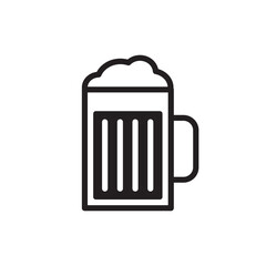 Beer glass vector icon. Beer glass flat sign design. Fresh isolated beer symbol pictogram. UX UI icon